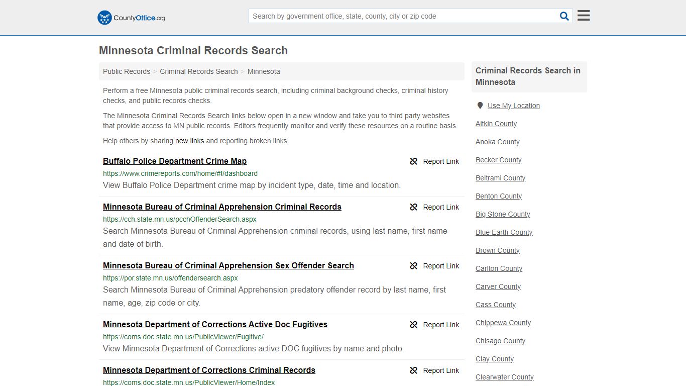 Criminal Records Search - Minnesota (Arrests, Jails & Most Wanted Records)